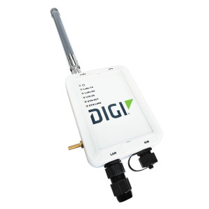 Digi HX20 Outdoor Gateway, RJ-45 PoE, LTE, LoRaWAN, 900 MHz, USB-C power supply, LoRaWAN & cellular antennas, pre-activated SIM card